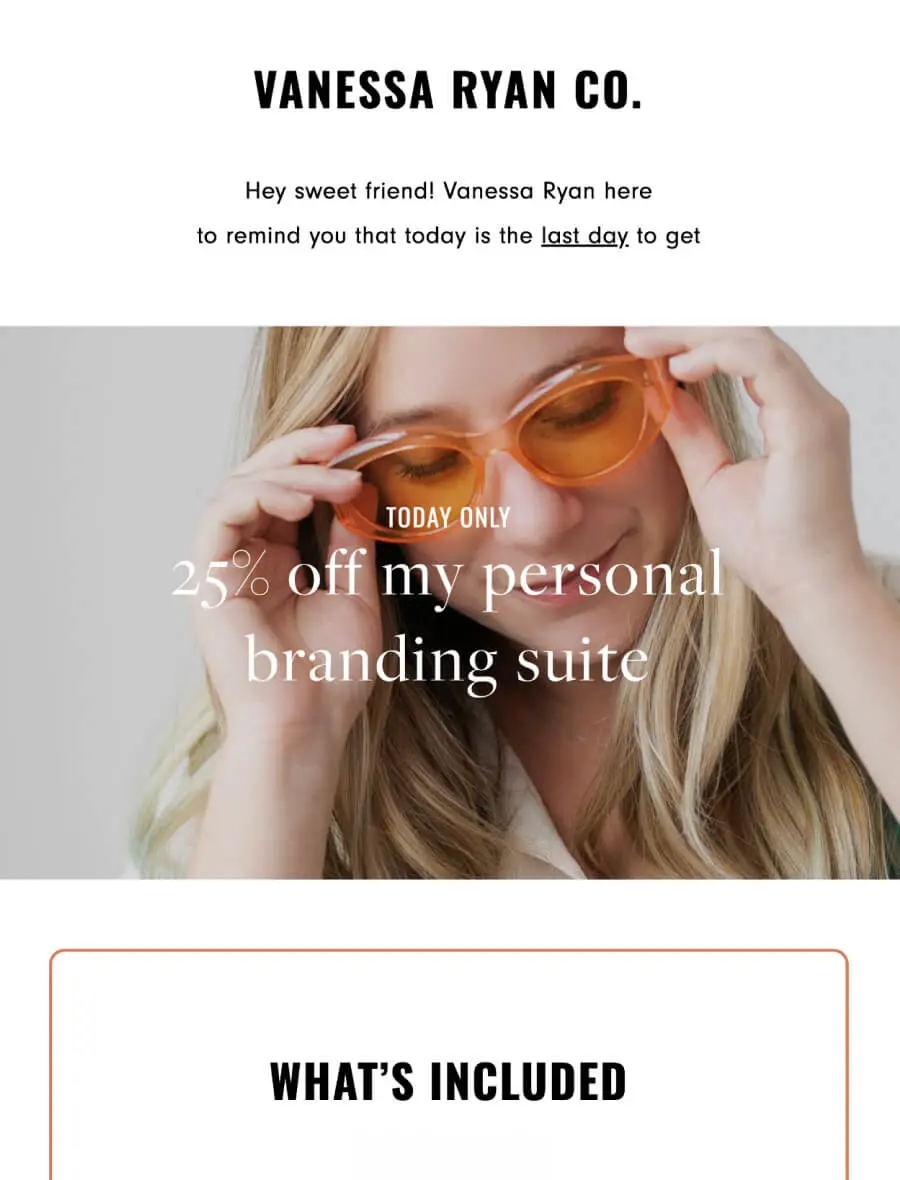 Influencer's sales email