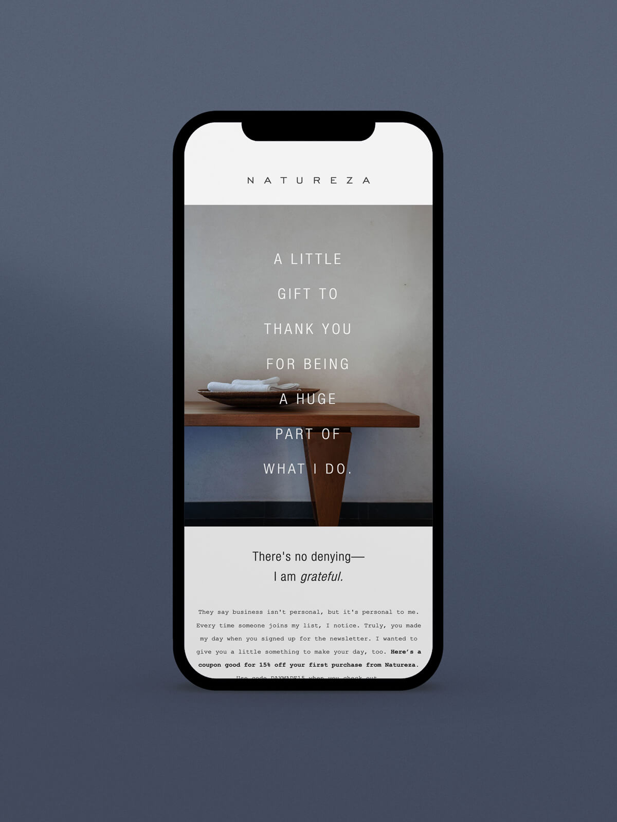 Flodesk thank you email template
