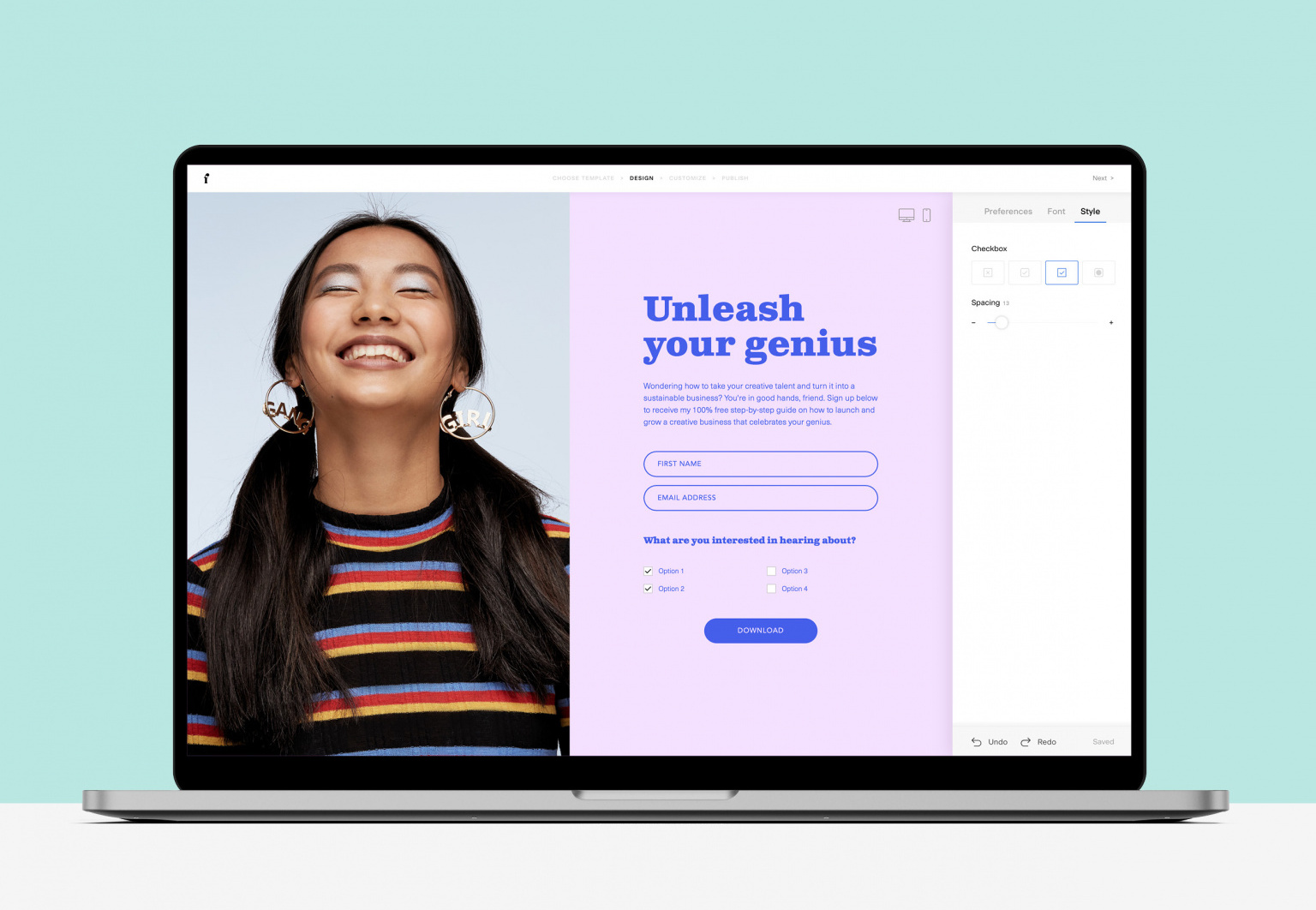 Flodesk form builder