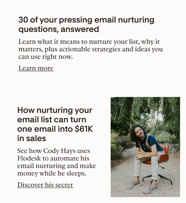 Welcome email design