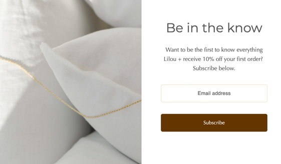 lilou newsletter signup form