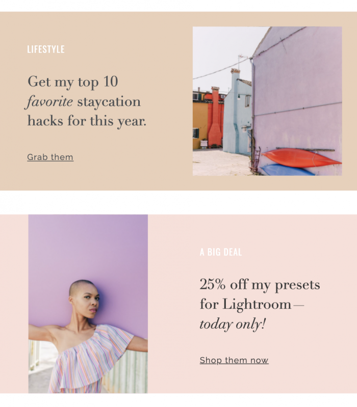 Use the right affiliate links in multiple emails