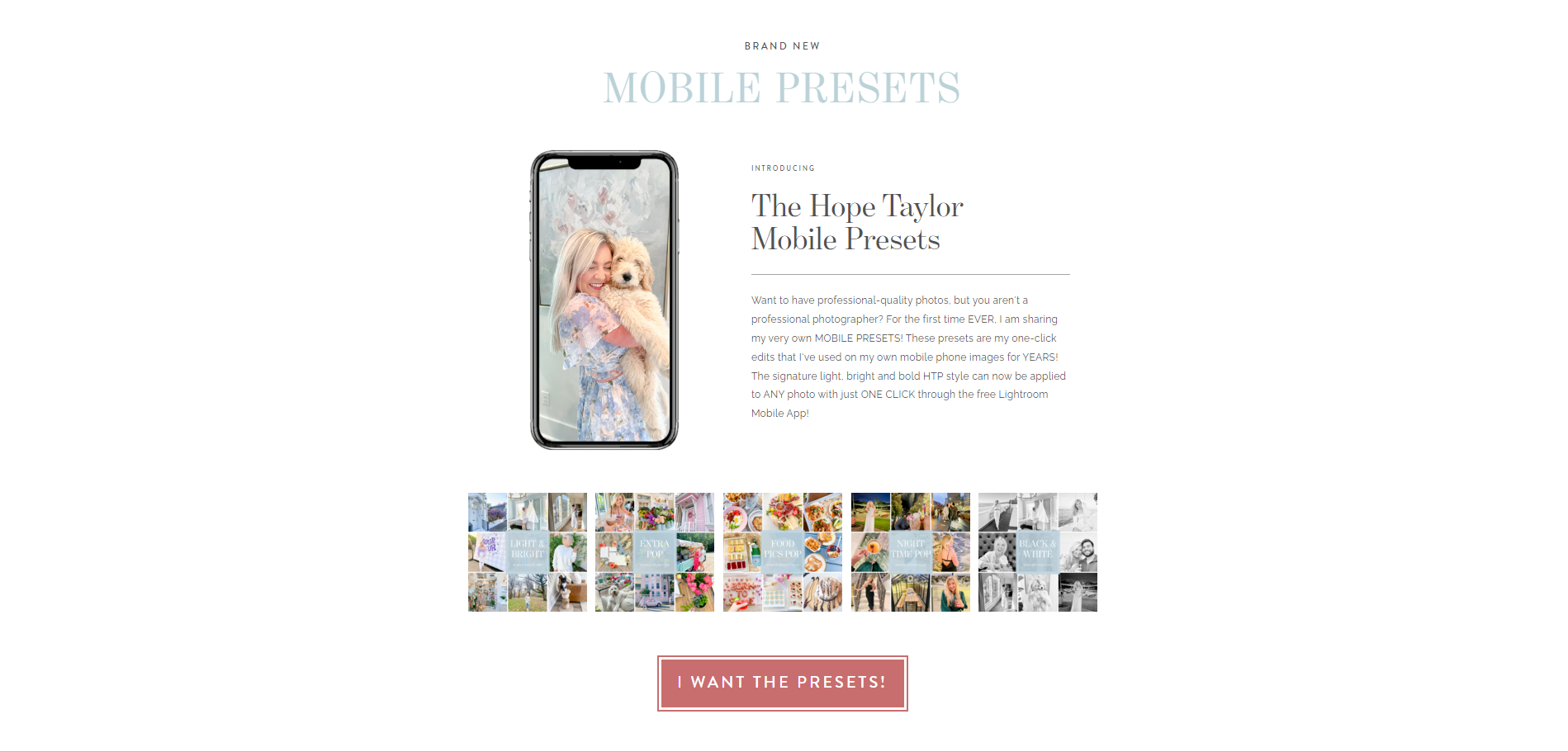 mobile presets email