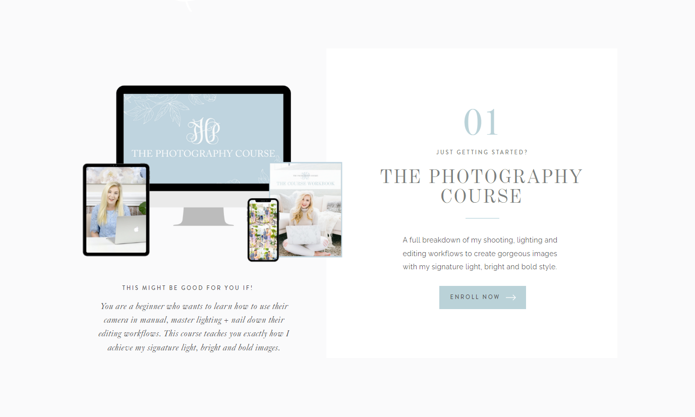 photography course email