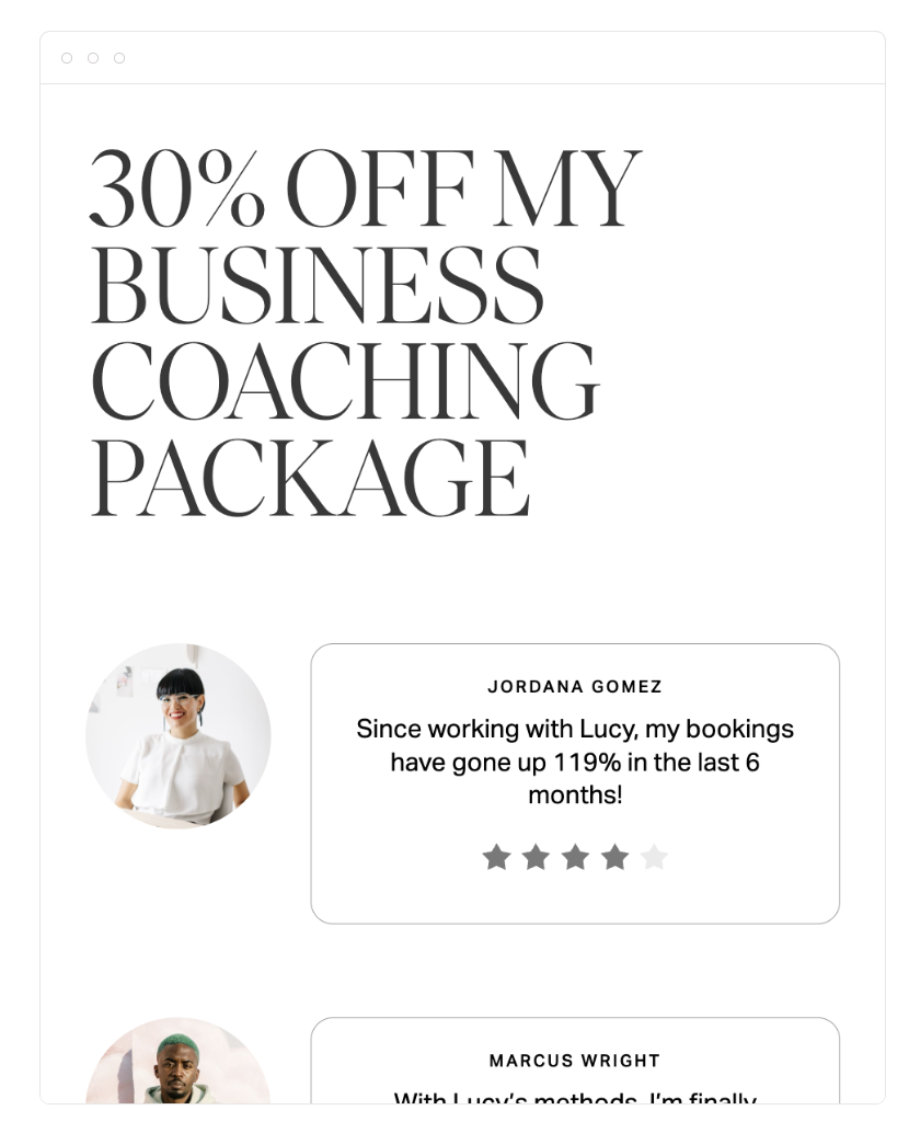 business coaching newsletter