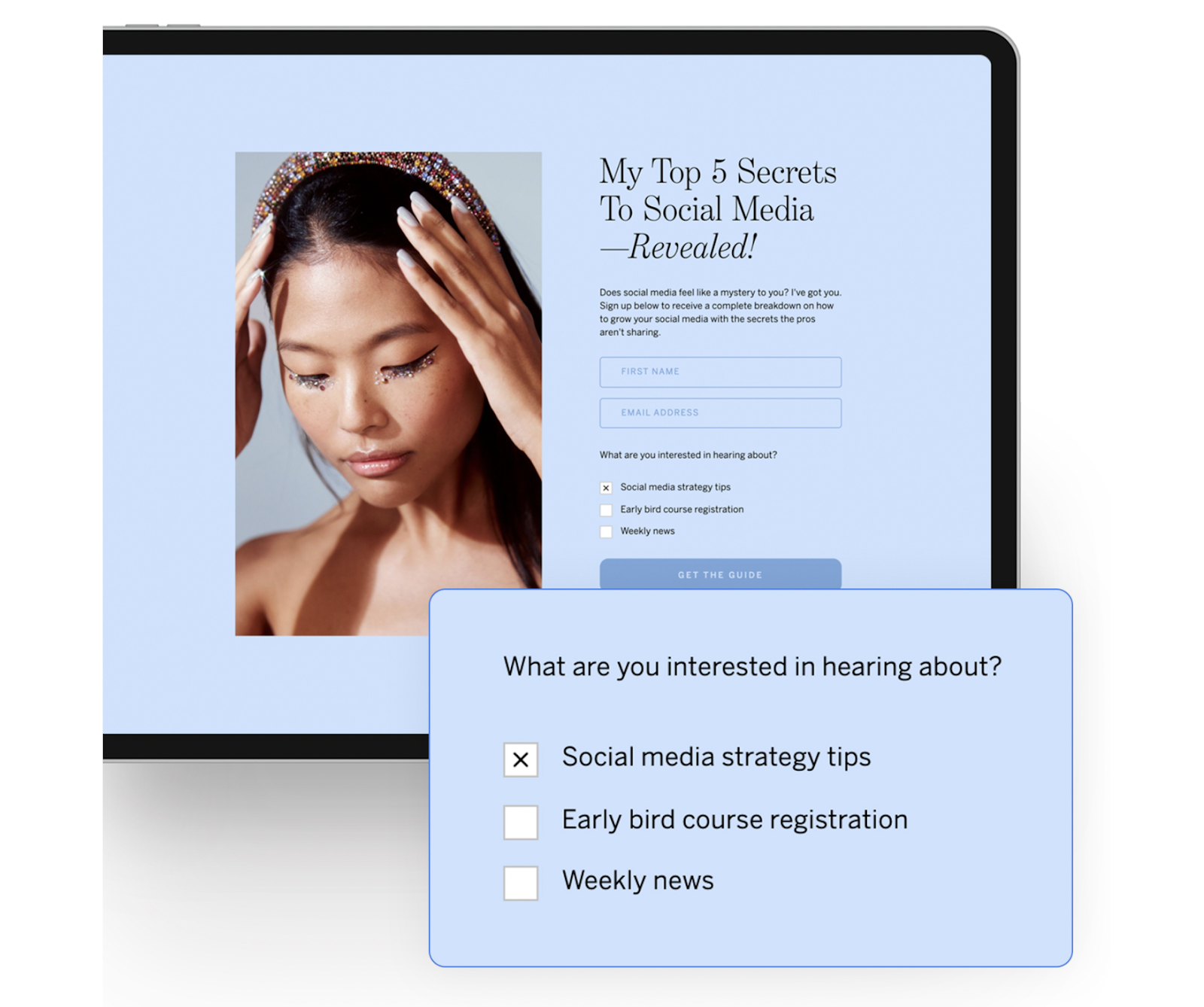 Flodesk subscriber preferences form