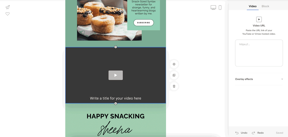 Embed a video in a Flodesk email