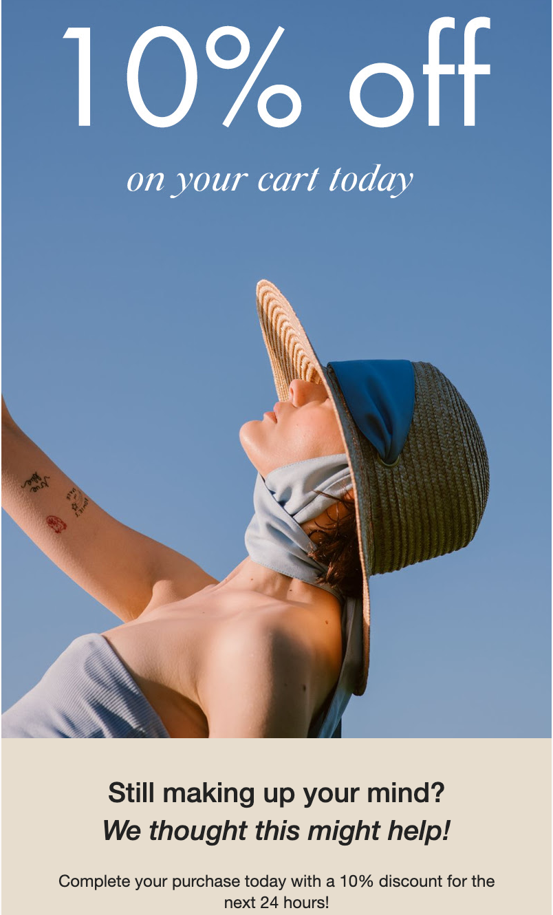 Offering discounts and deals in your subject line