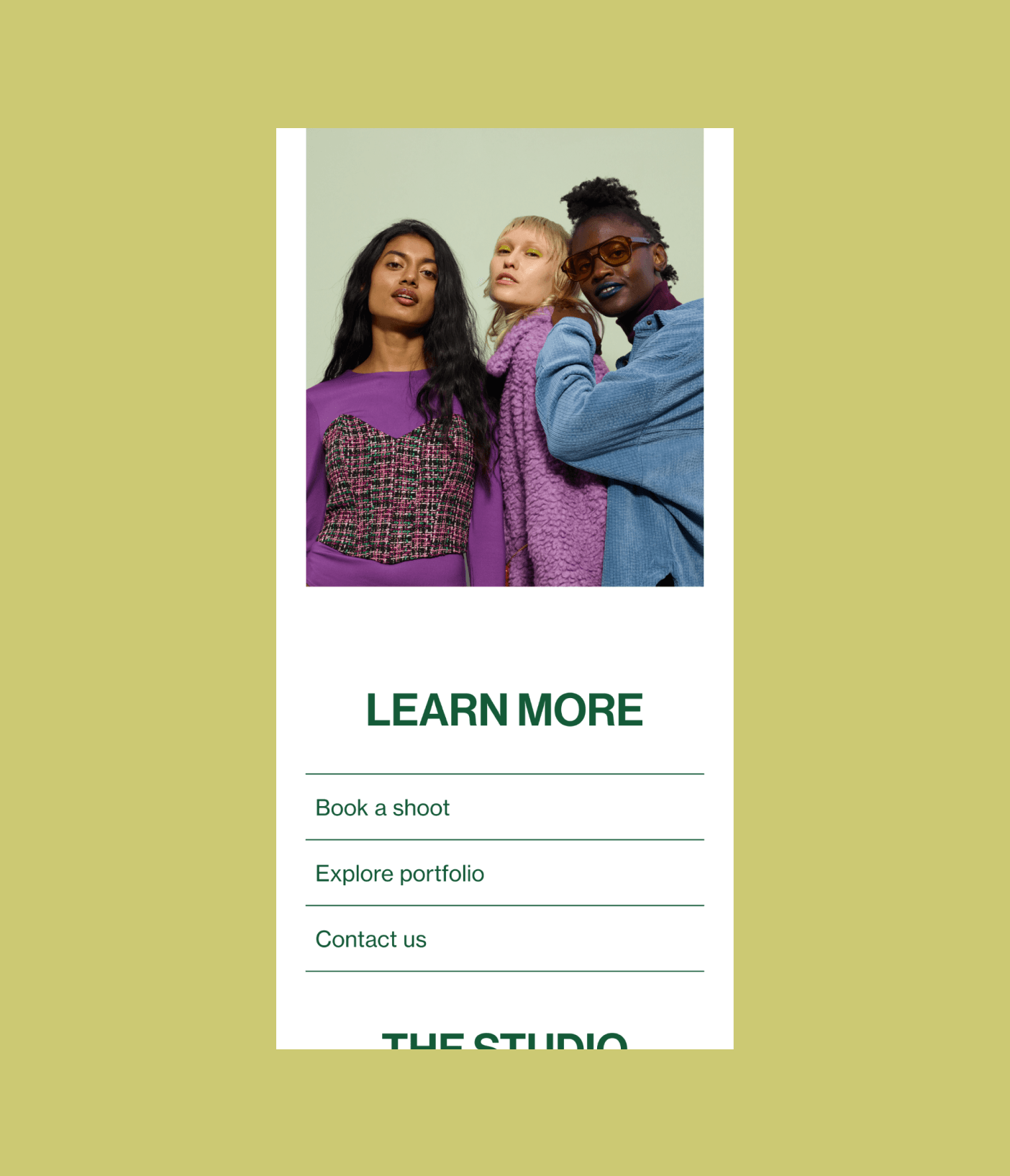 Social Form Example Photo studio