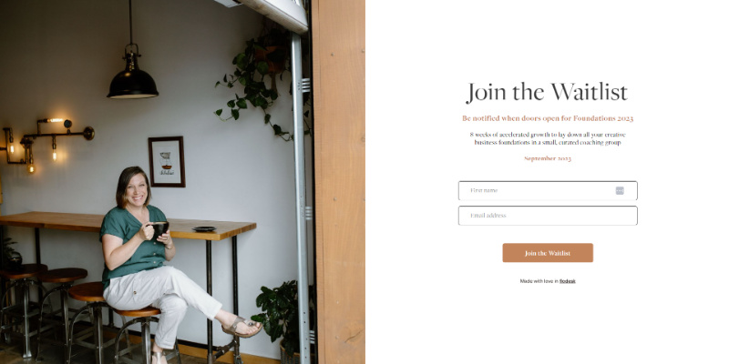 Flodesk full page form