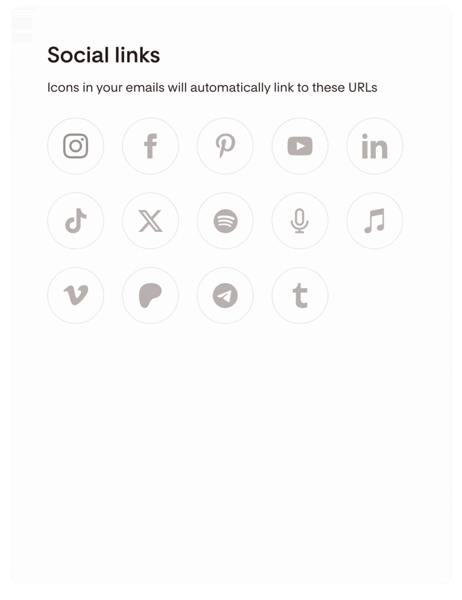 New and improved social media icons in Flodesk