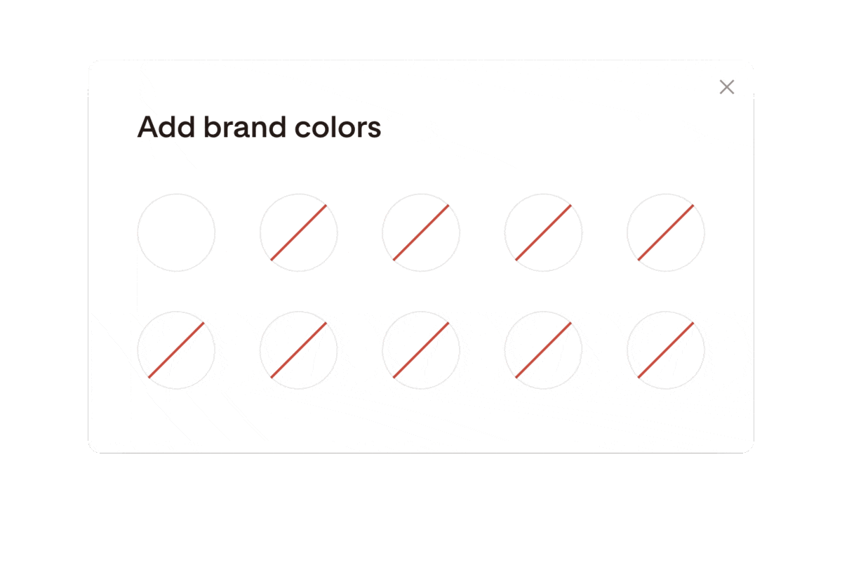 Save up to ten brand colors to your Flodesk account