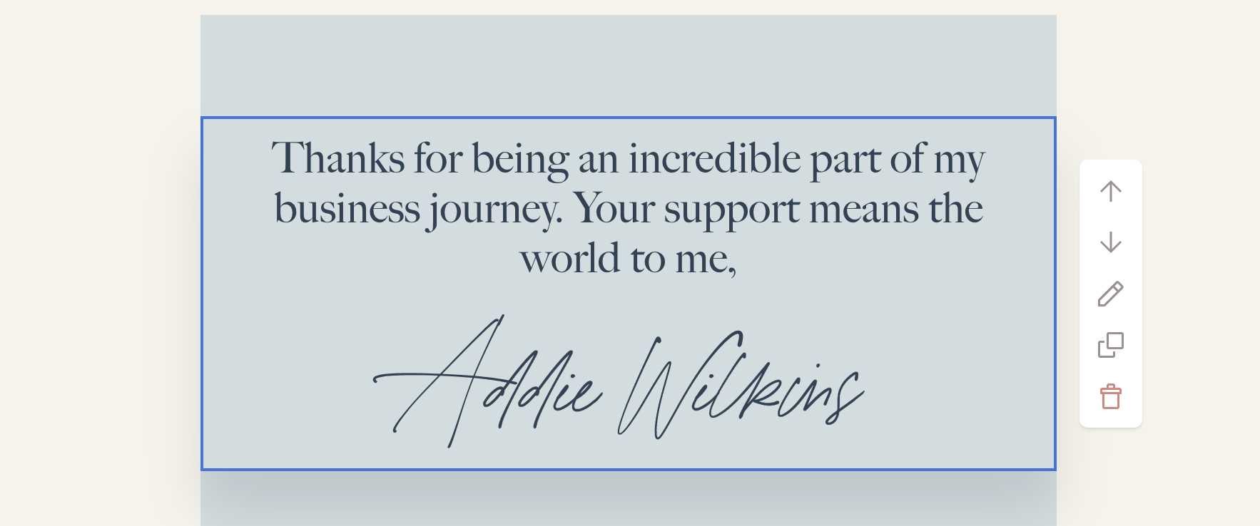 Flodesk's new up and down arrows