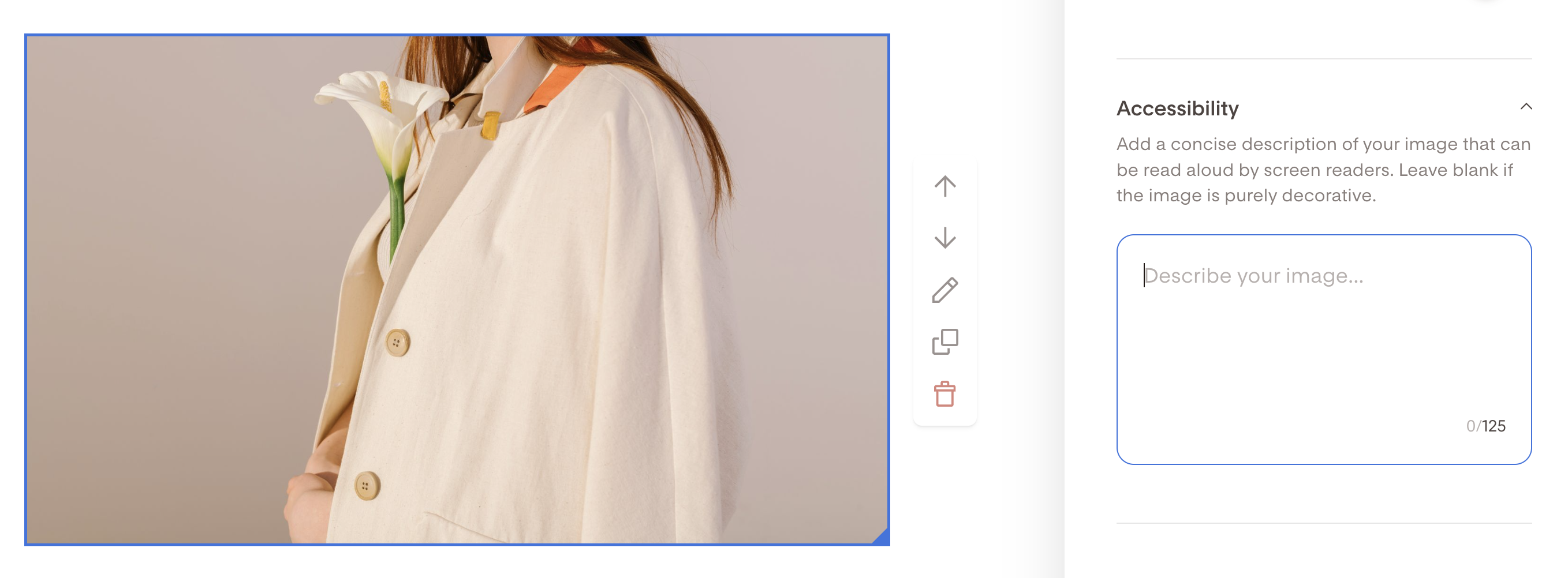 You can now add alt text to your Flodesk images