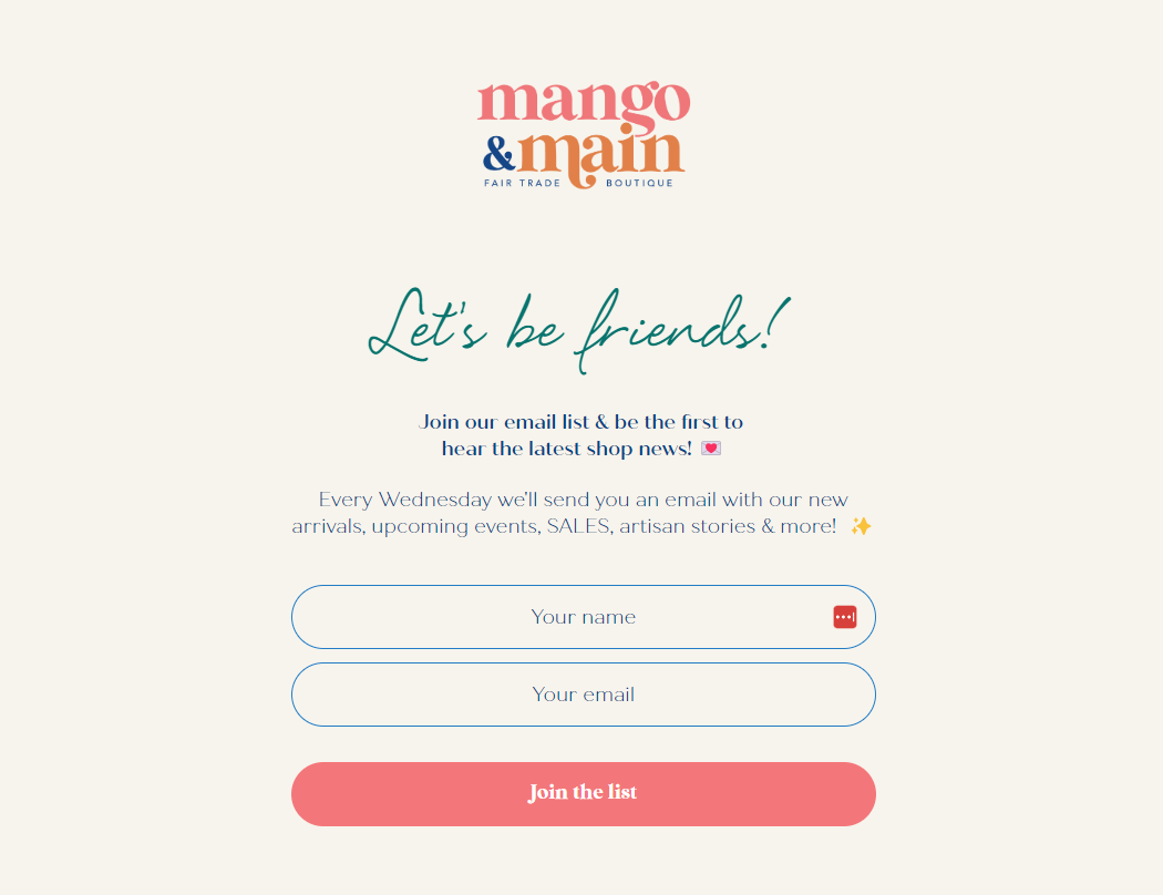 Mango and Main link in bio