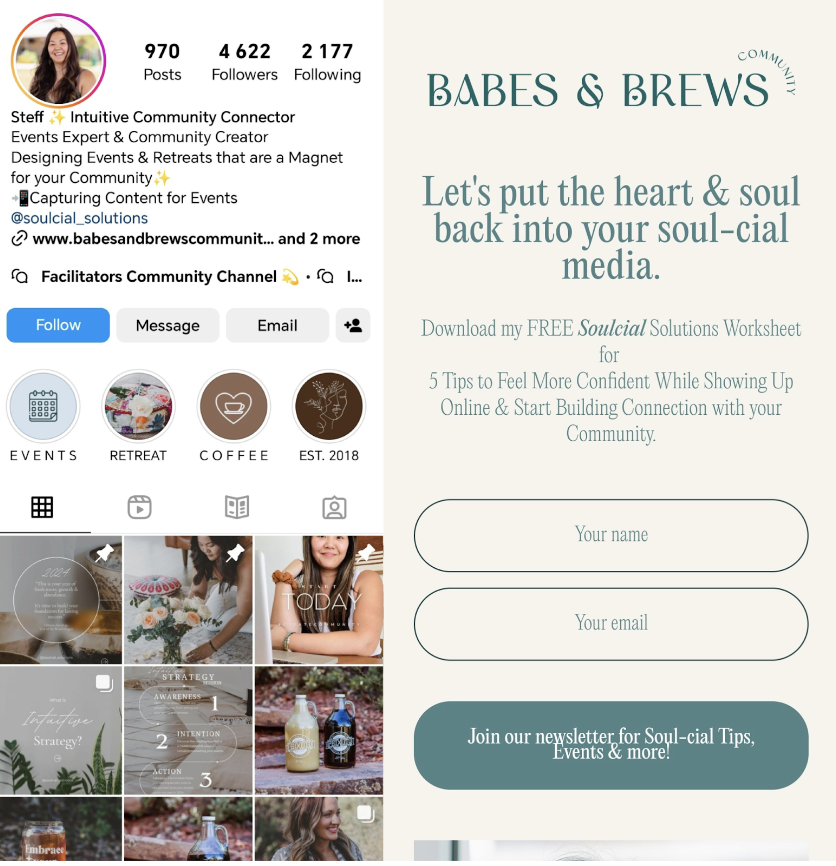 Babes and brew insta page