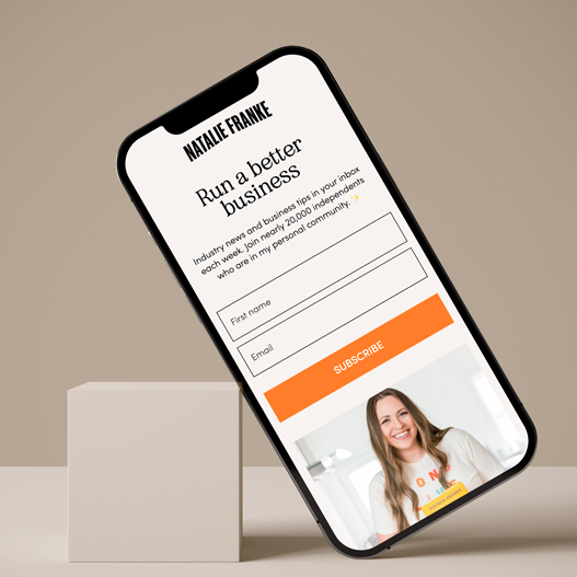Natalie frank email in cellphone template