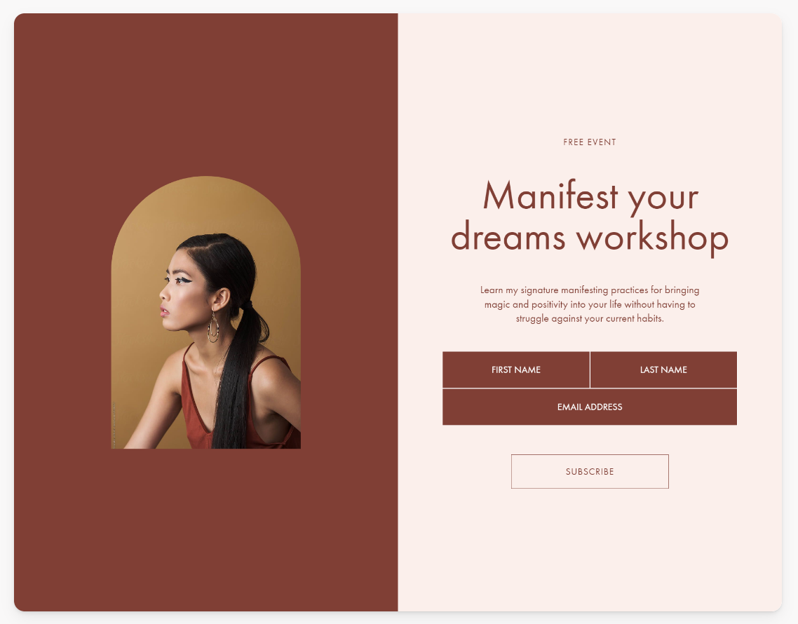 free event email design