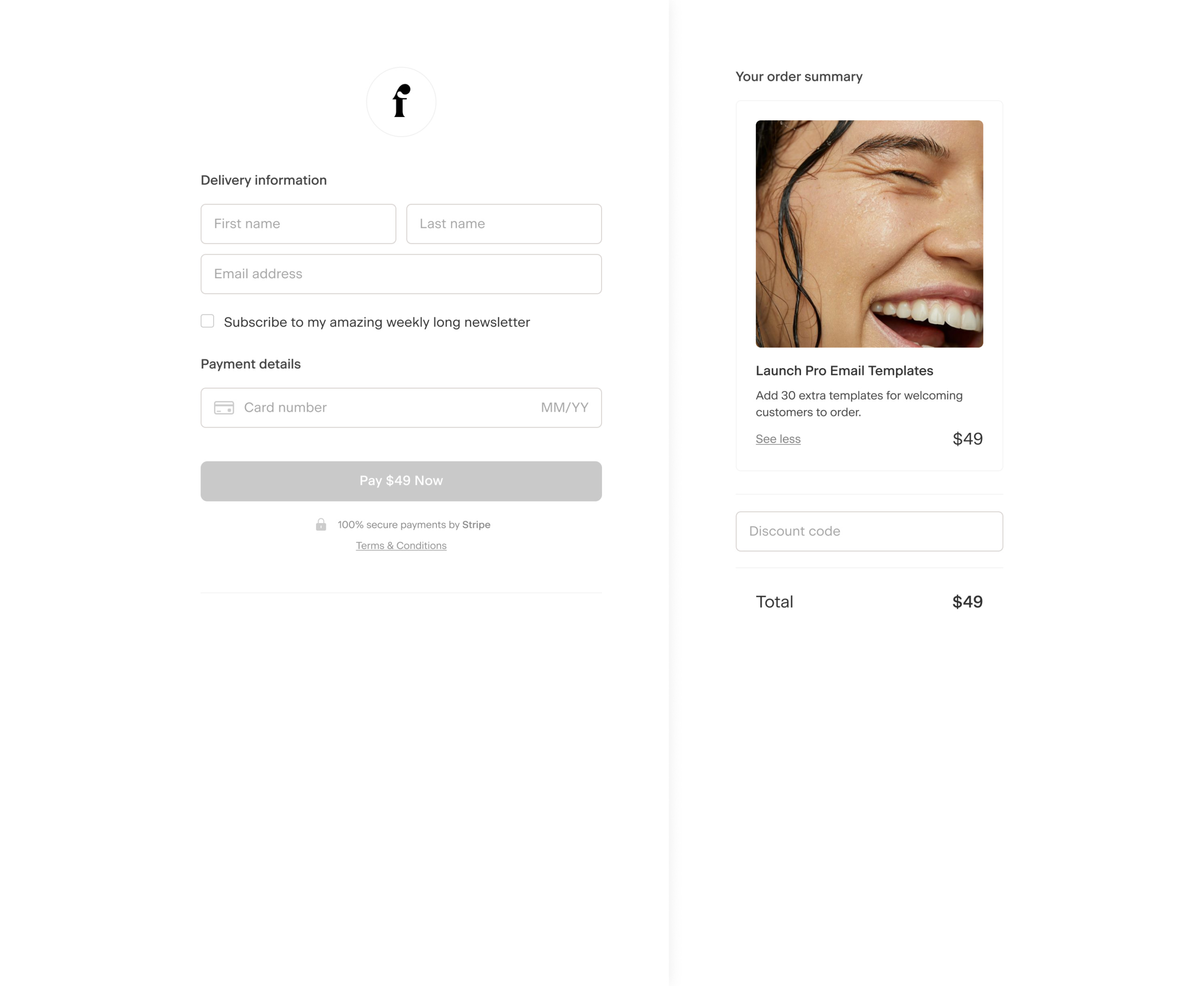 Flodesk Checkout Only