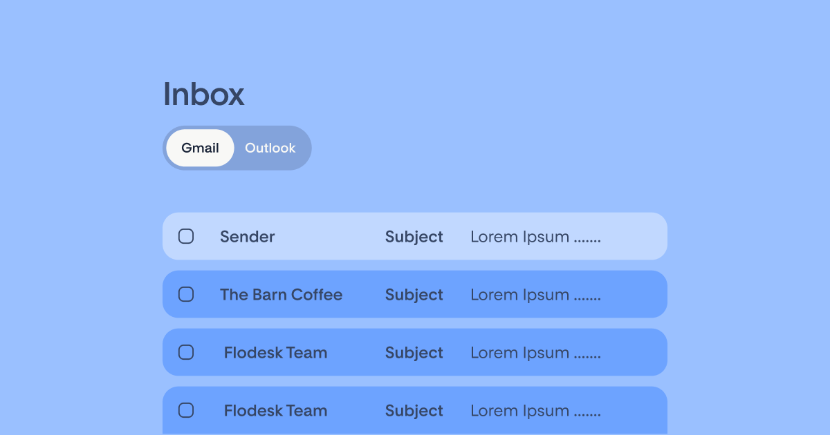 Inbox preview simulator